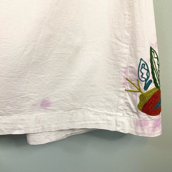 Almatrichi Womens Colorful Embroidery Floral Surplice Wrap-Around Dress Size 10 - Picture 6 of 16